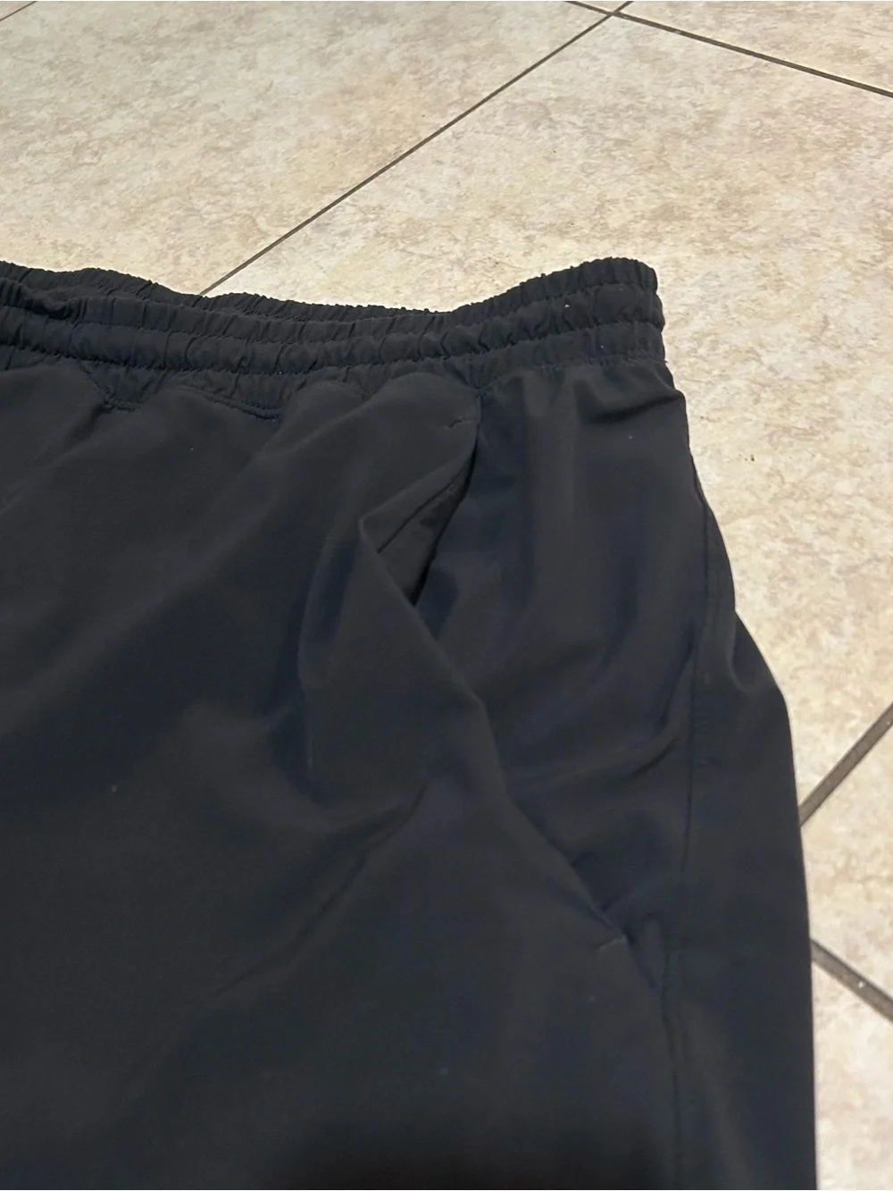 Lululemon Black Athletic Drawstring Shorts